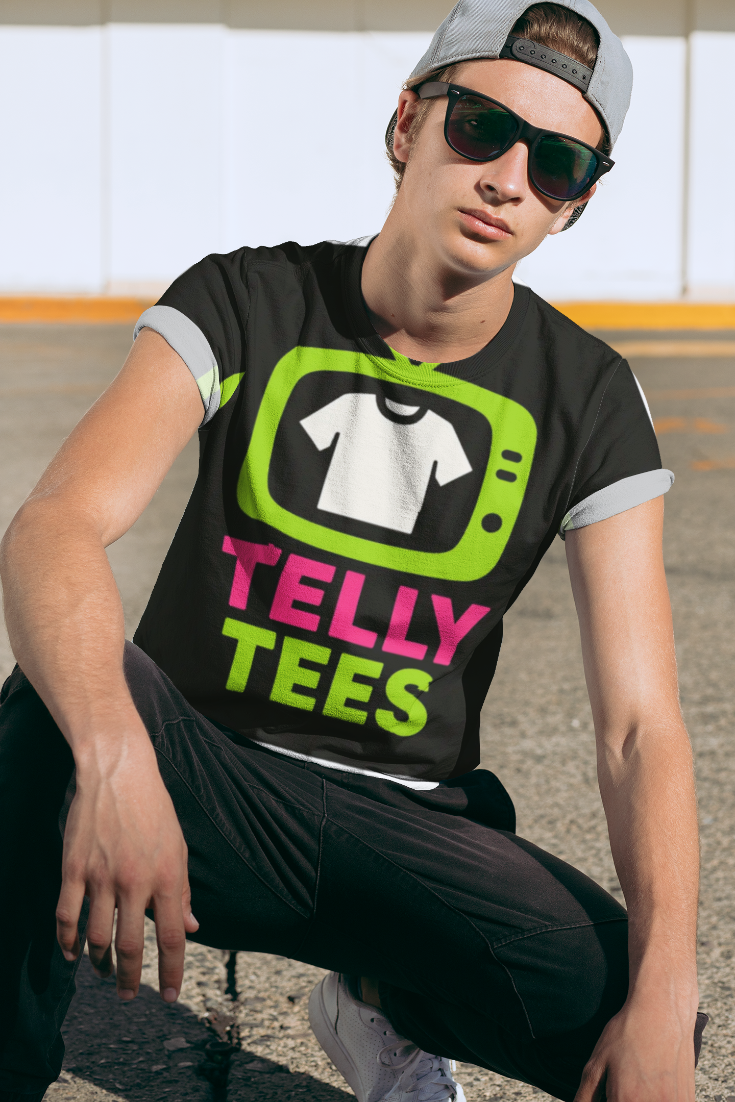 Retro TV Themed Unisex Tee - Telly Tees