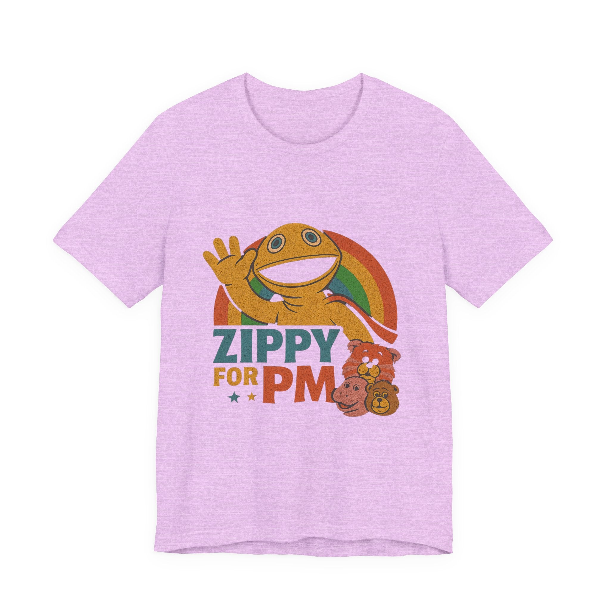 Retro Rainbow Zippy Unisex Jersey Short Sleeve Tee