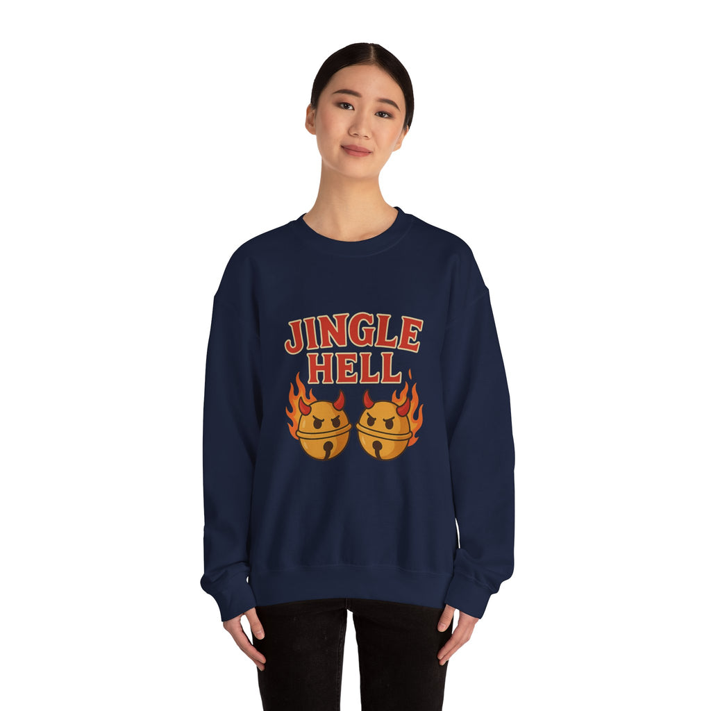 Jingle Hell Christmas Sweatshirt – Funny Devil Bell Christmas Pullover