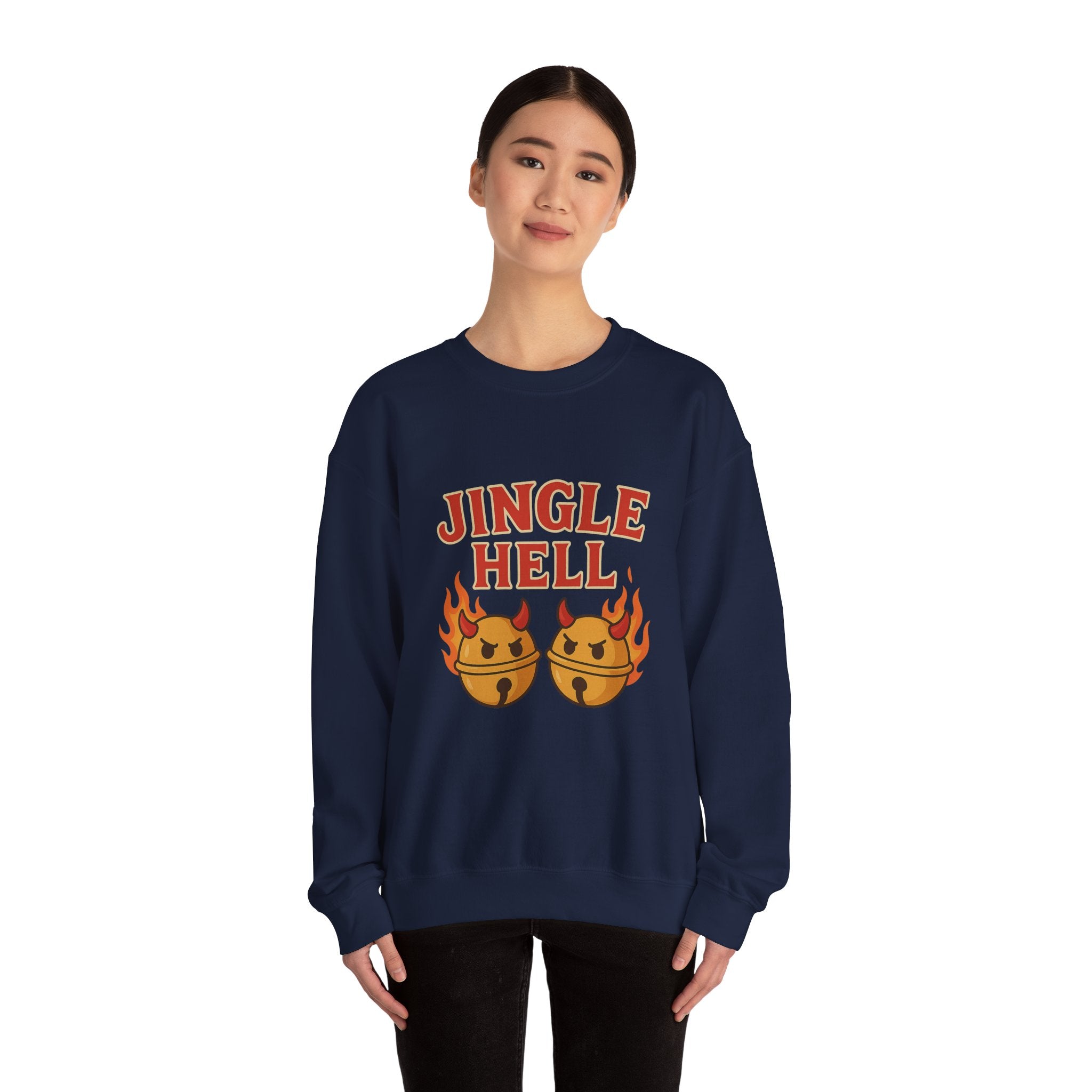 Jingle Hell Christmas Sweatshirt – Funny Devil Bell Christmas Pullover