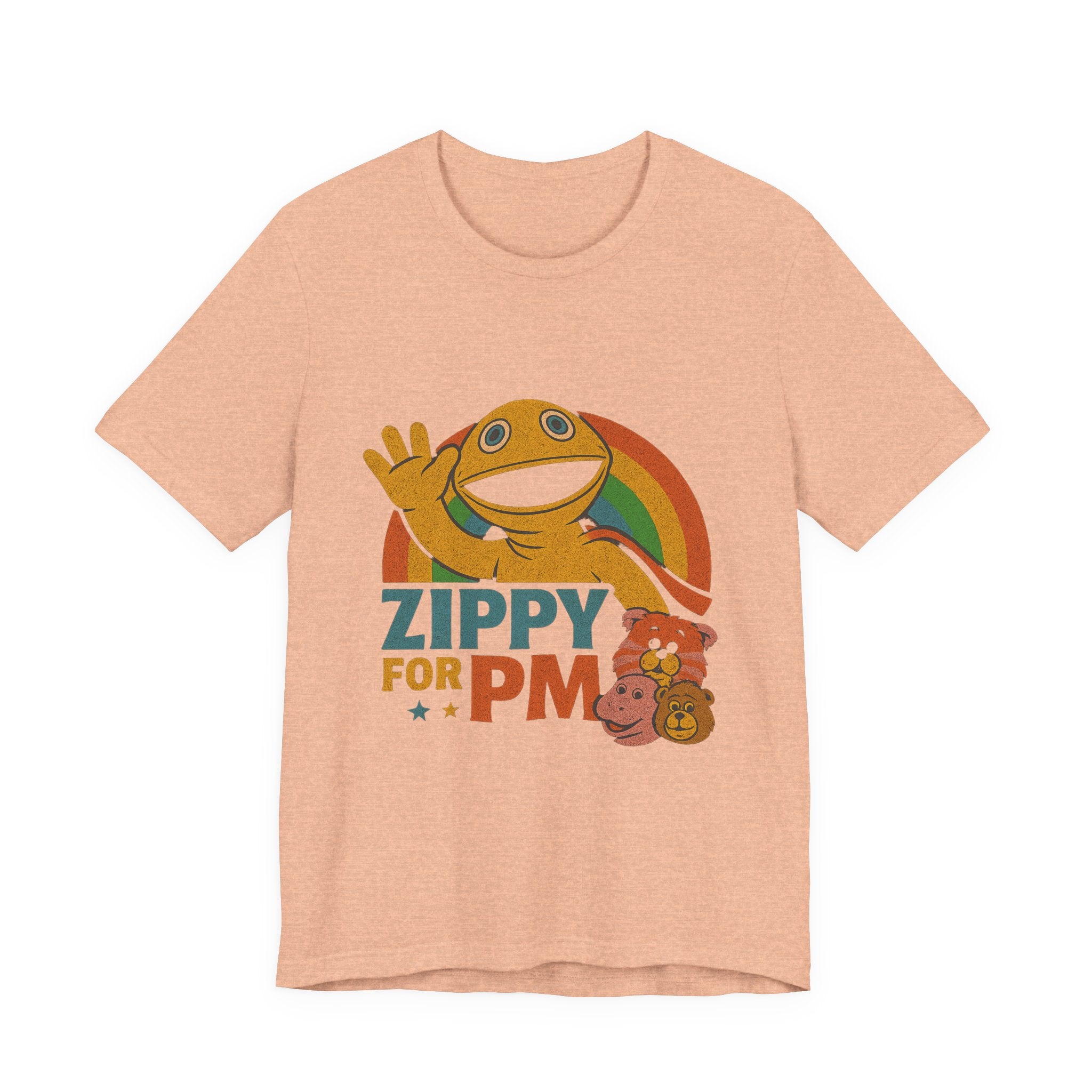 Retro Rainbow Zippy Unisex Jersey Short Sleeve Tee