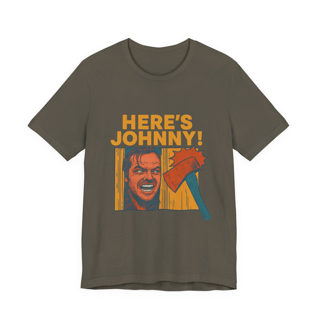 Here's Johnny! Horror Movie Tee — Retro Shining Axe Graphic T-Shirt
