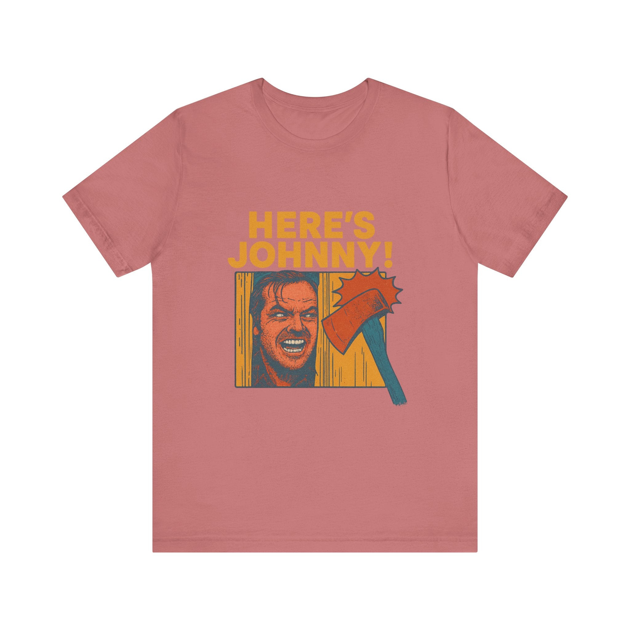 Here's Johnny! Horror Movie Tee — Retro Shining Axe Graphic T-Shirt