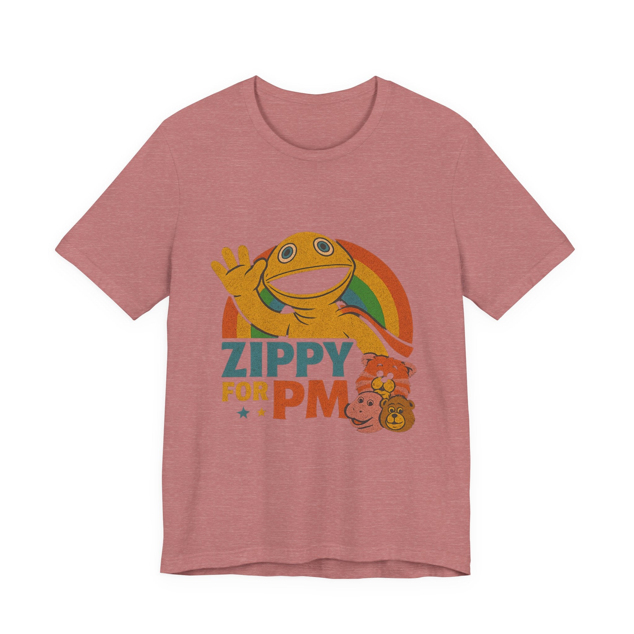 Retro Rainbow Zippy Unisex Jersey Short Sleeve Tee