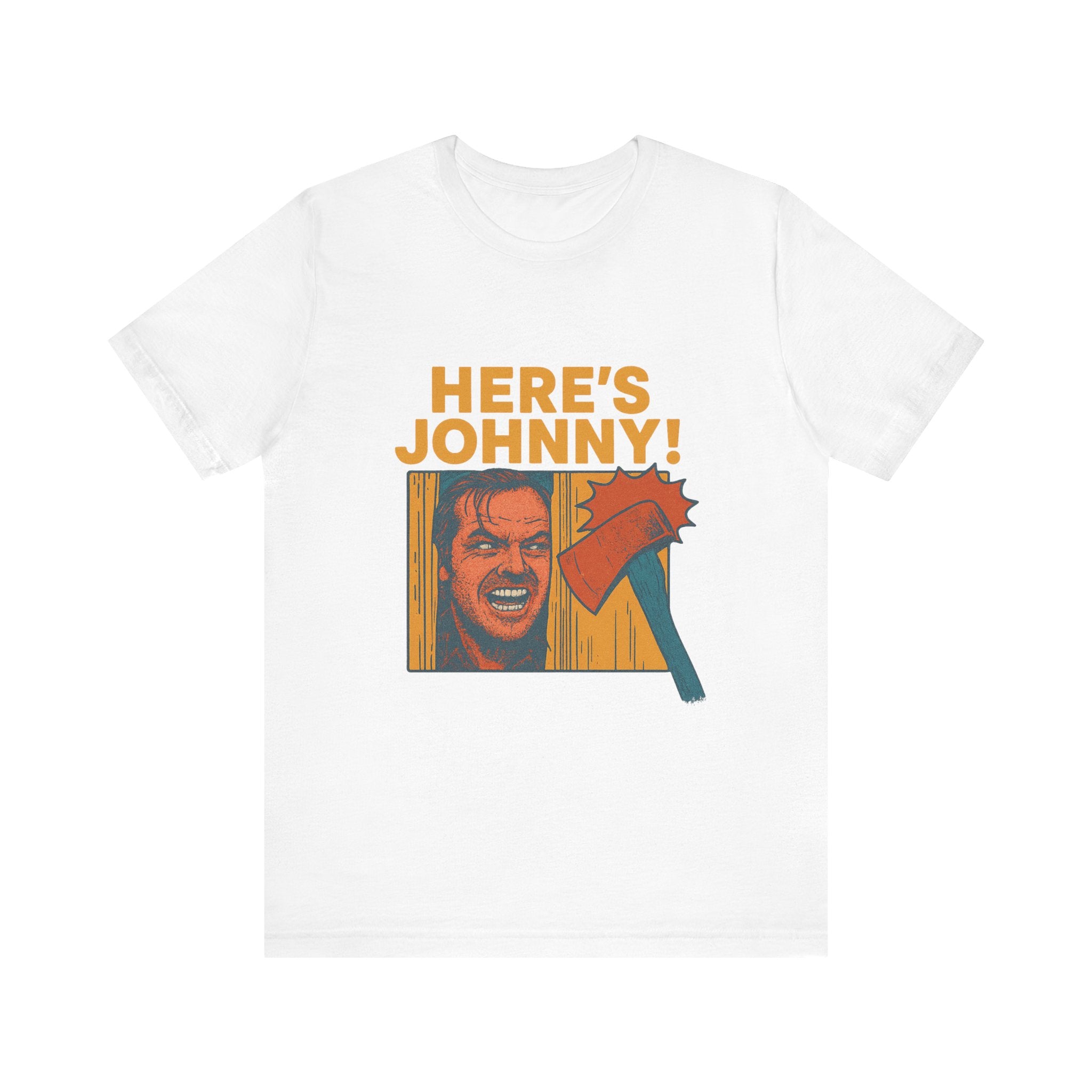 Here's Johnny! Horror Movie Tee — Retro Shining Axe Graphic T-Shirt