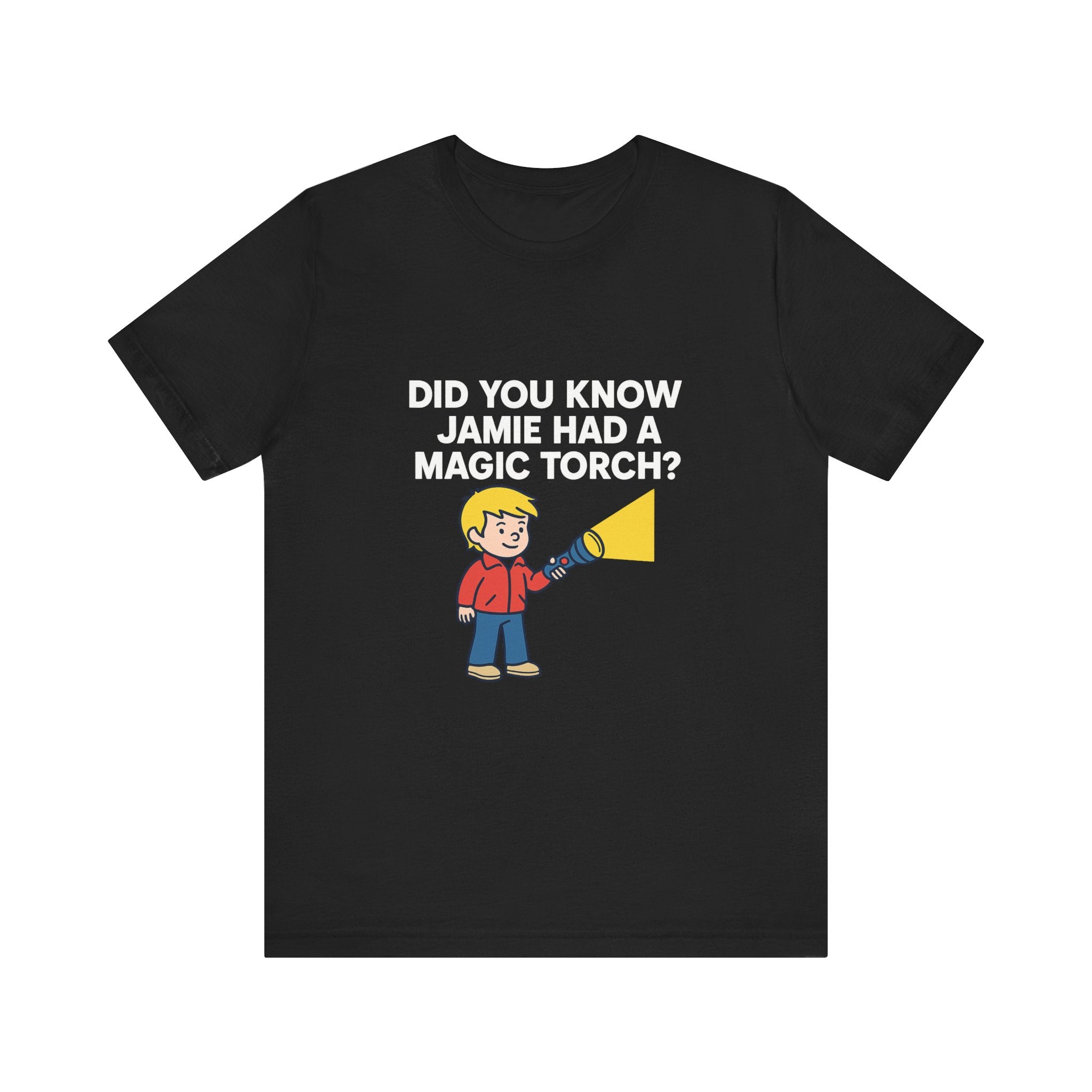 Retro Jamie and his Magic torch Unisex Jersey Short Sleeve Tee