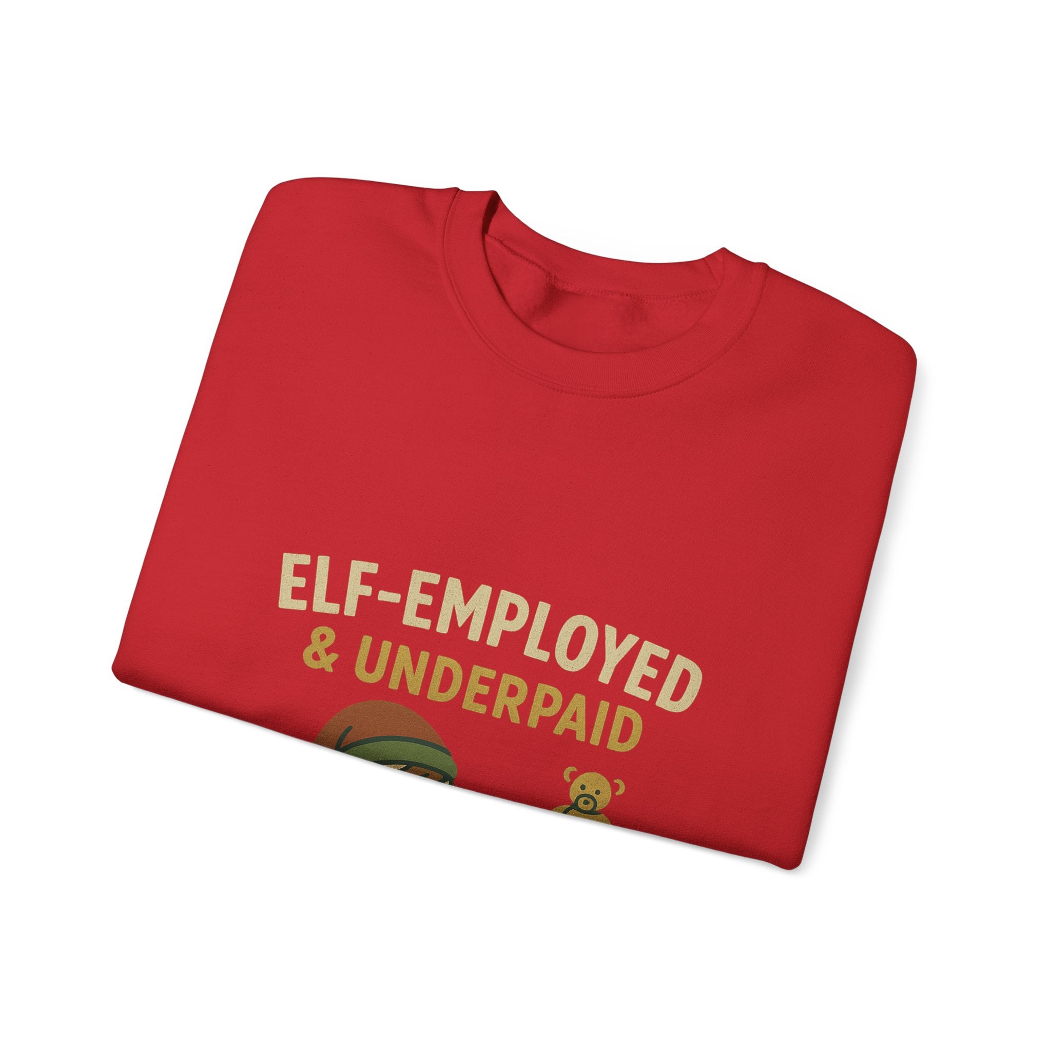 Christmas jumper "Elf-Employed & Underpaid" Holiday Graphic