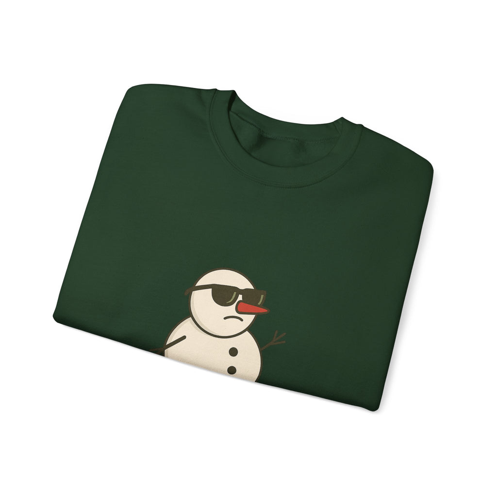 Christmas Snow Thanks Sweatshirt — Funny Grumpy Snowman Crewneck