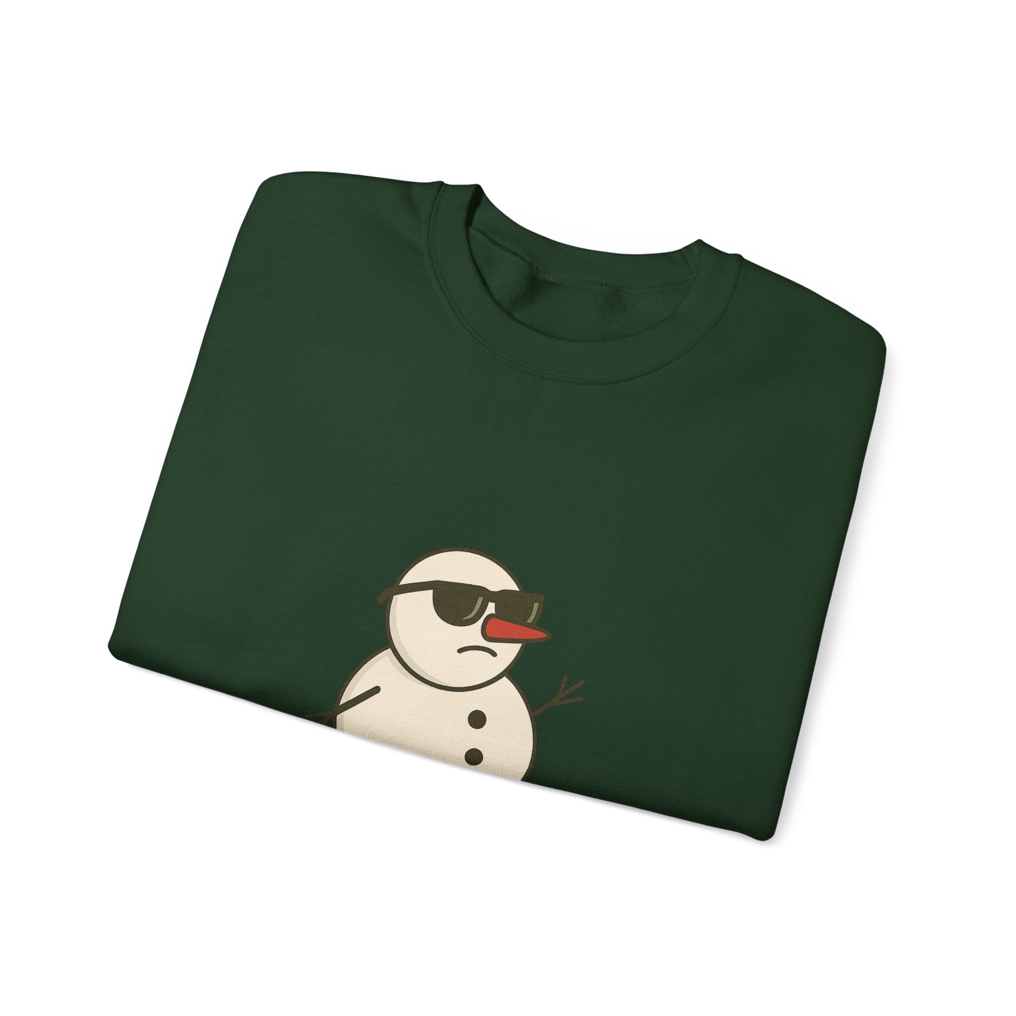 Christmas Snow Thanks Sweatshirt — Funny Grumpy Snowman Crewneck