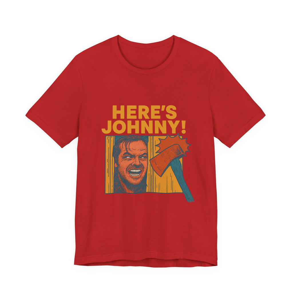 Here's Johnny! Horror Movie Tee — Retro Shining Axe Graphic T-Shirt