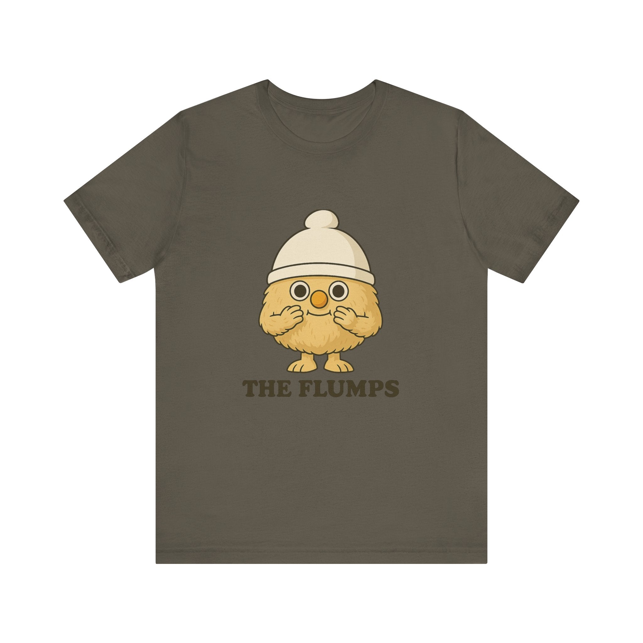 The Flumps Cute Character Tee — Whimsical Yellow Mascot T-Shirt
