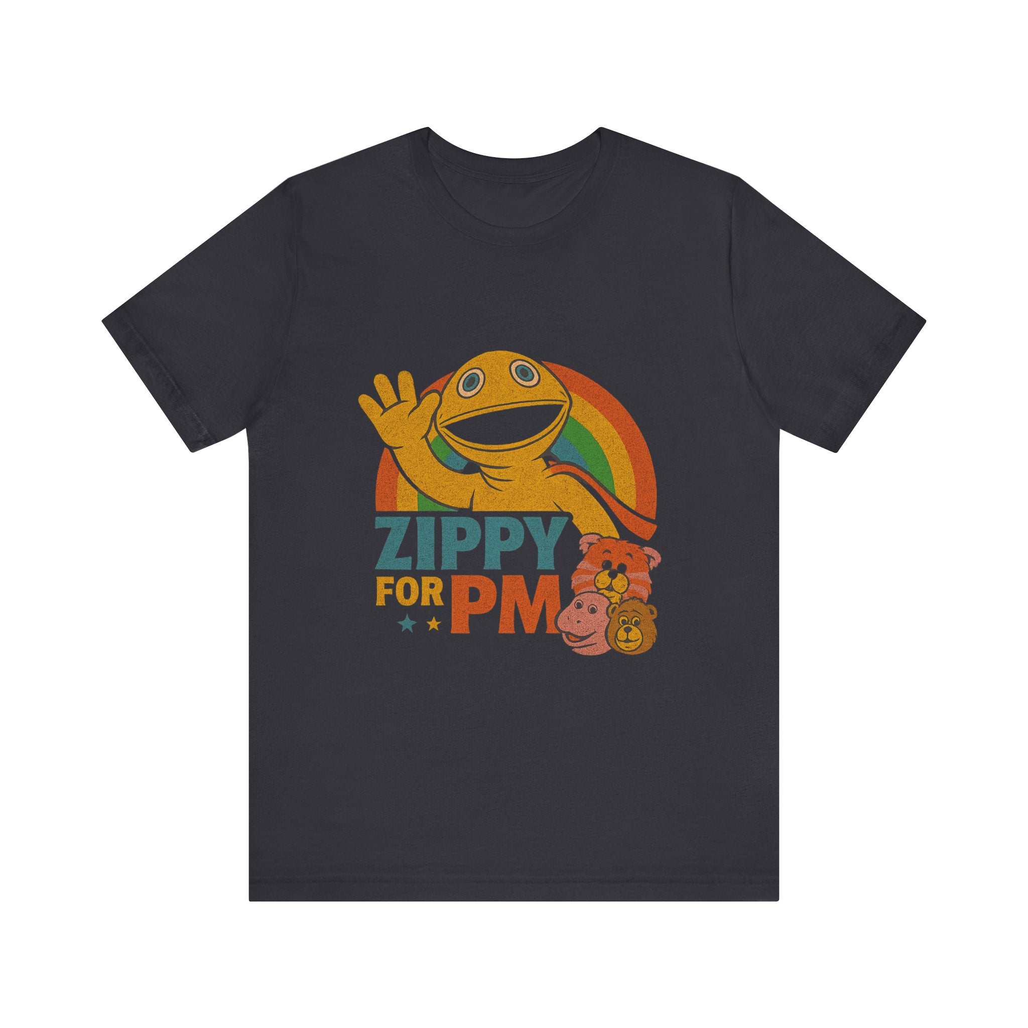 Retro Rainbow Zippy Unisex Jersey Short Sleeve Tee