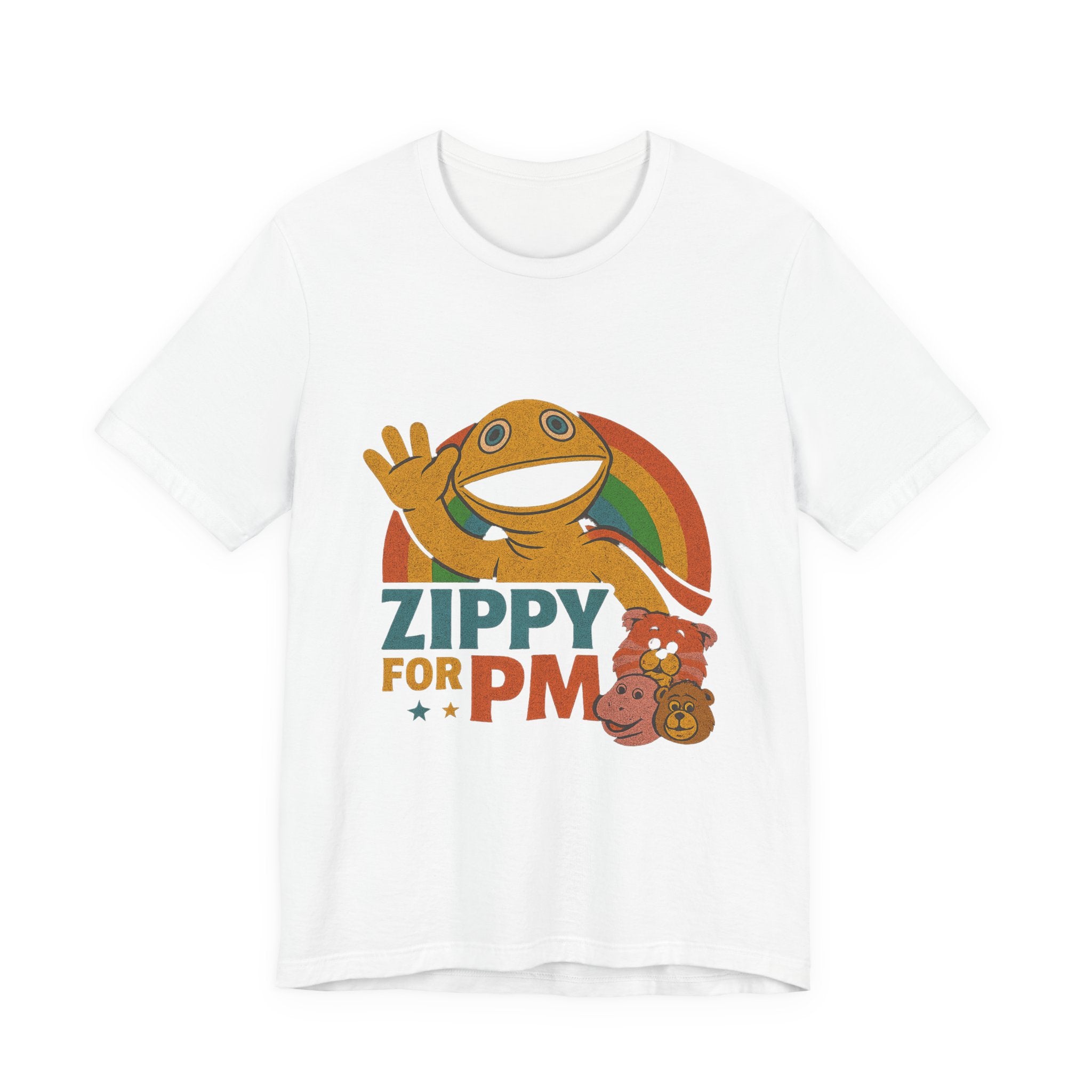 Retro Rainbow Zippy Unisex Jersey Short Sleeve Tee