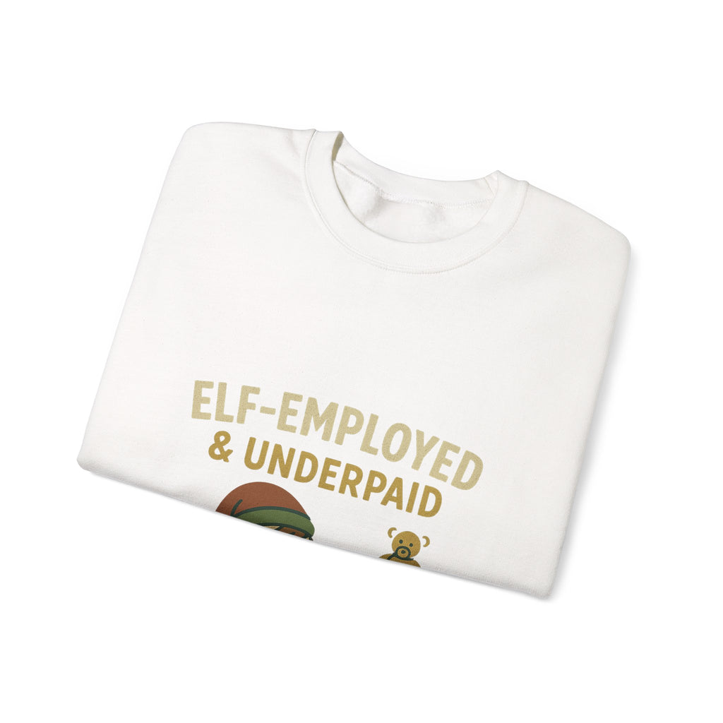 Christmas jumper "Elf-Employed & Underpaid" Holiday Graphic