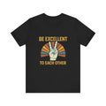 Be Excellent To Each Other  Bill & Ted T-Shirt — Retro Peace Sign Positive Message Tee