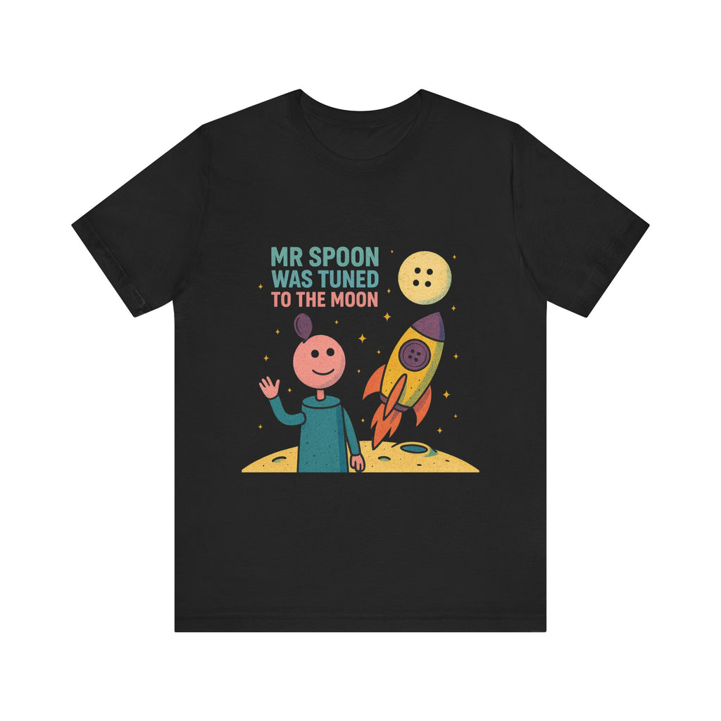 Retro Button Moon Unisex Jersey Short Sleeve Tee