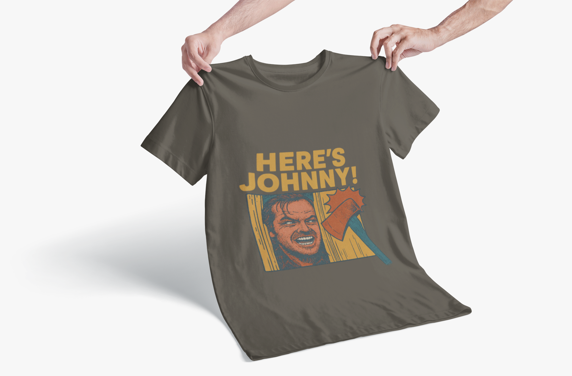 Here's Johnny! Horror Movie Tee — Retro Shining Axe Graphic T-Shirt