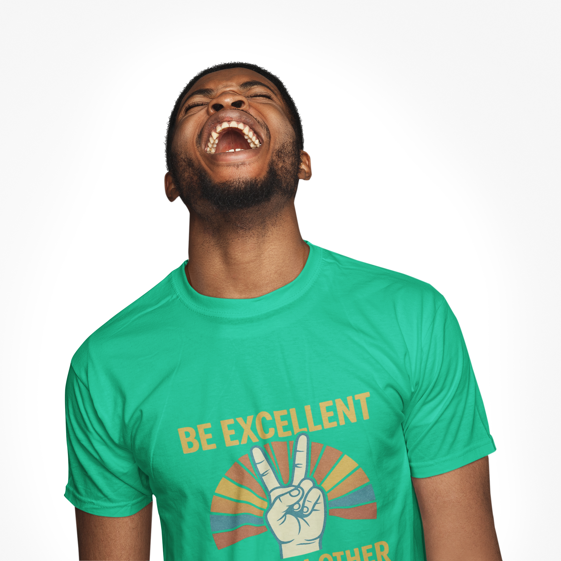 Be Excellent To Each Other  Bill & Ted T-Shirt — Retro Peace Sign Positive Message Tee
