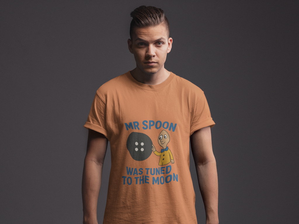 Retro Button Moon Unisex Jersey Short Sleeve Tee