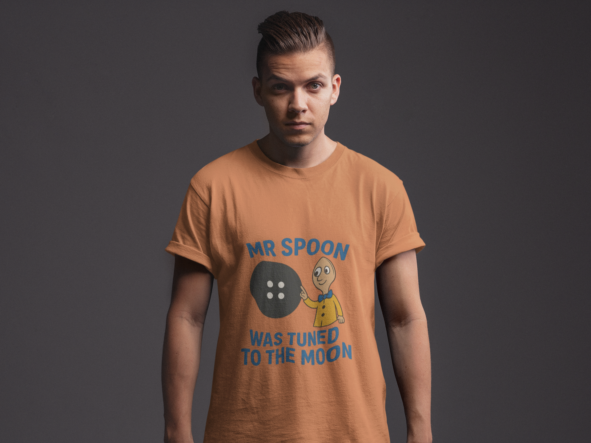 Retro Button Moon Unisex Jersey Short Sleeve Tee