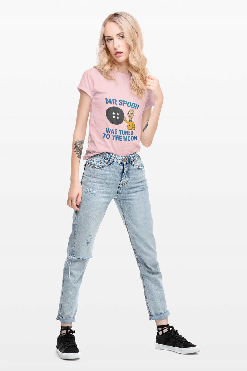 Retro Button Moon Unisex Jersey Short Sleeve Tee