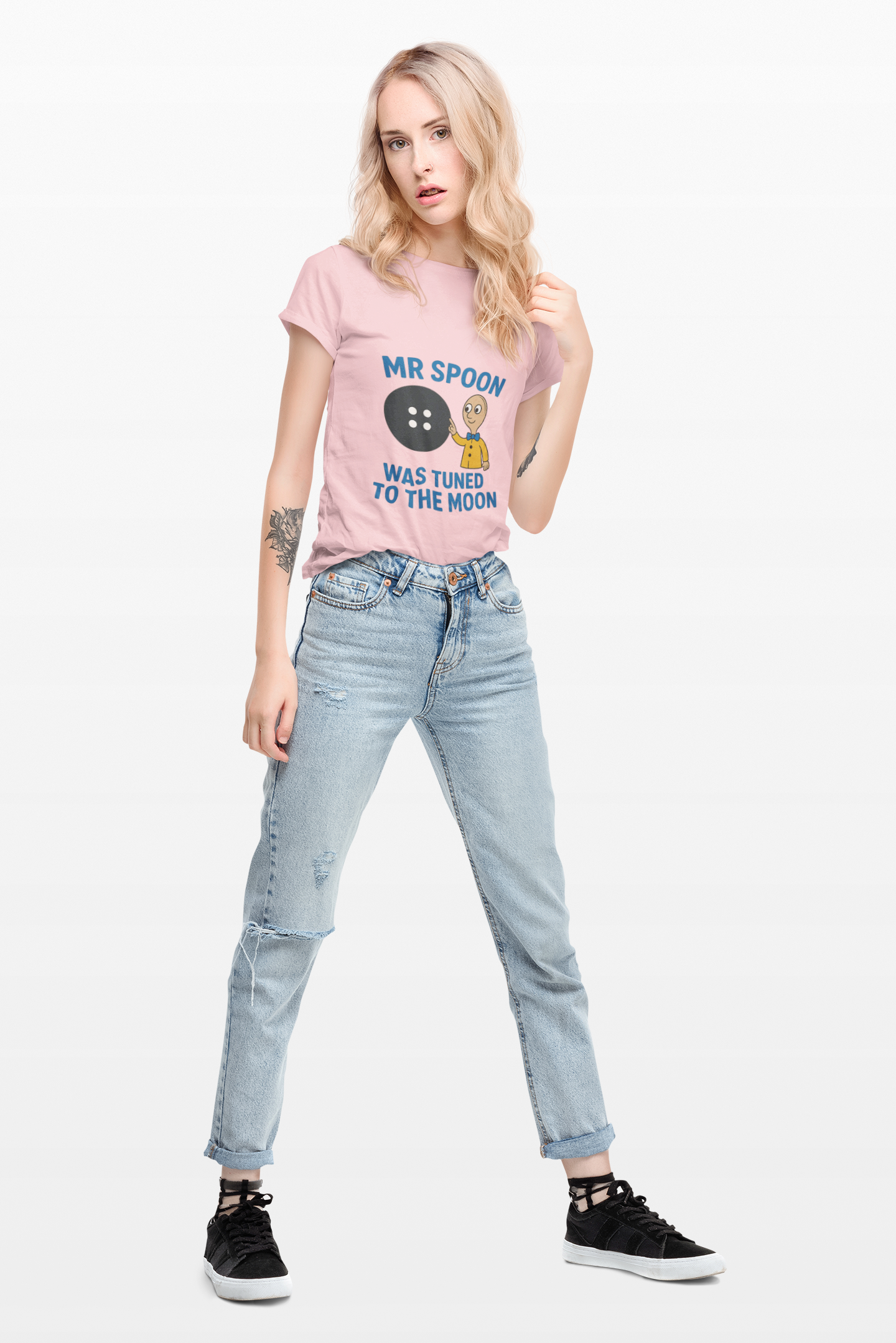 Retro Button Moon Unisex Jersey Short Sleeve Tee