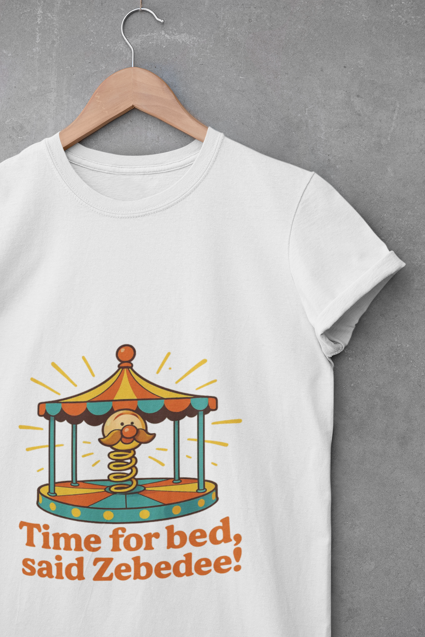 Vintage style — 'Time for bed, said Zebedee!' From the iconic Magic Roundabout