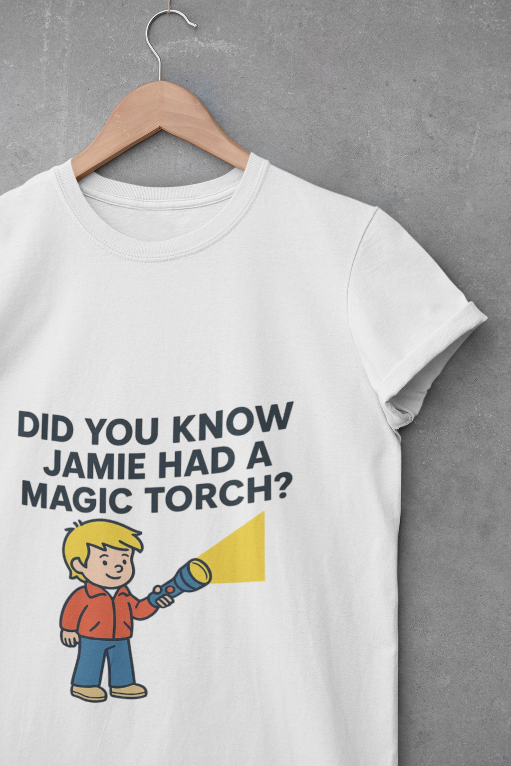 Retro Jamie and his Magic Torch Unisex Jersey Short Sleeve Tee
