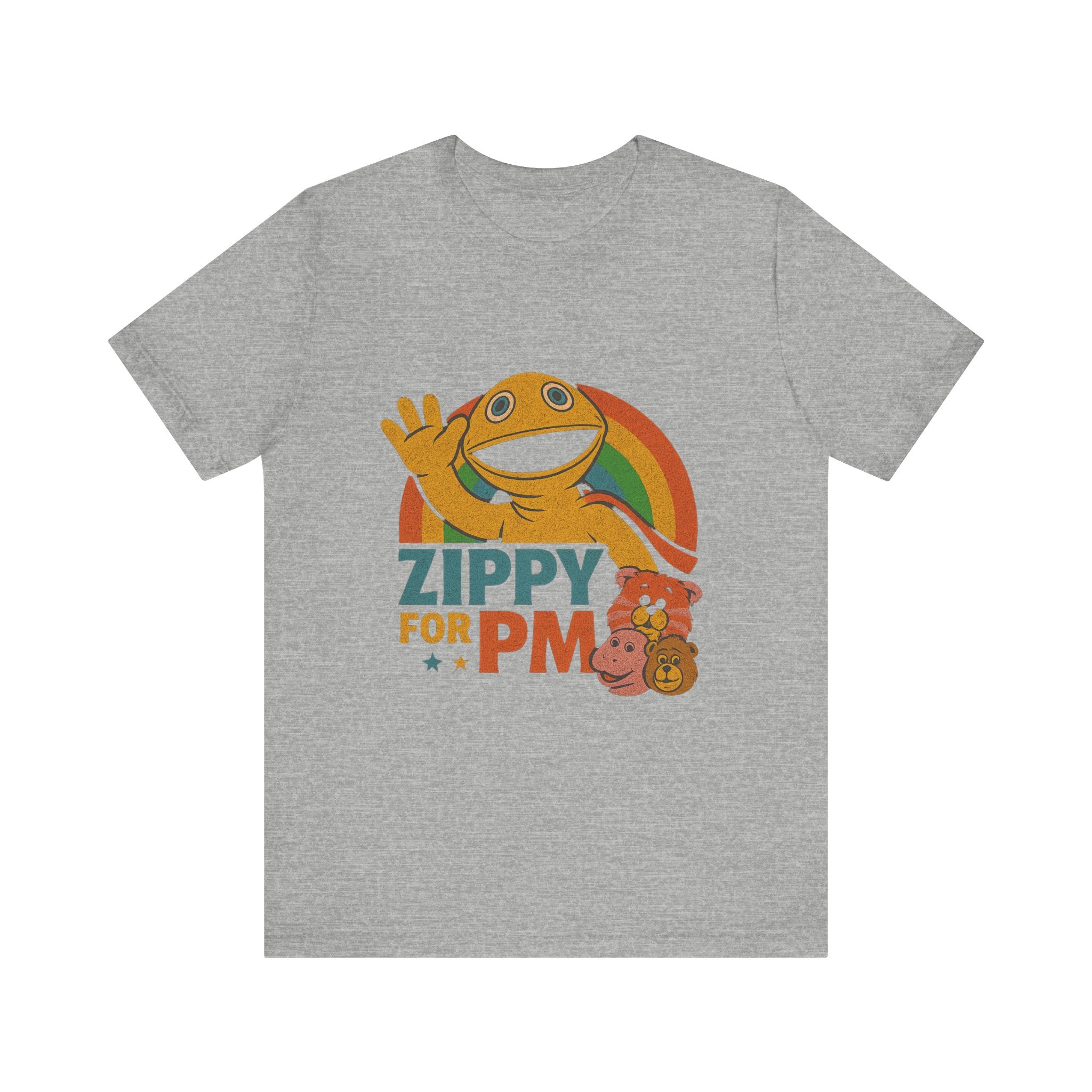 Retro Rainbow Zippy Unisex Jersey Short Sleeve Tee