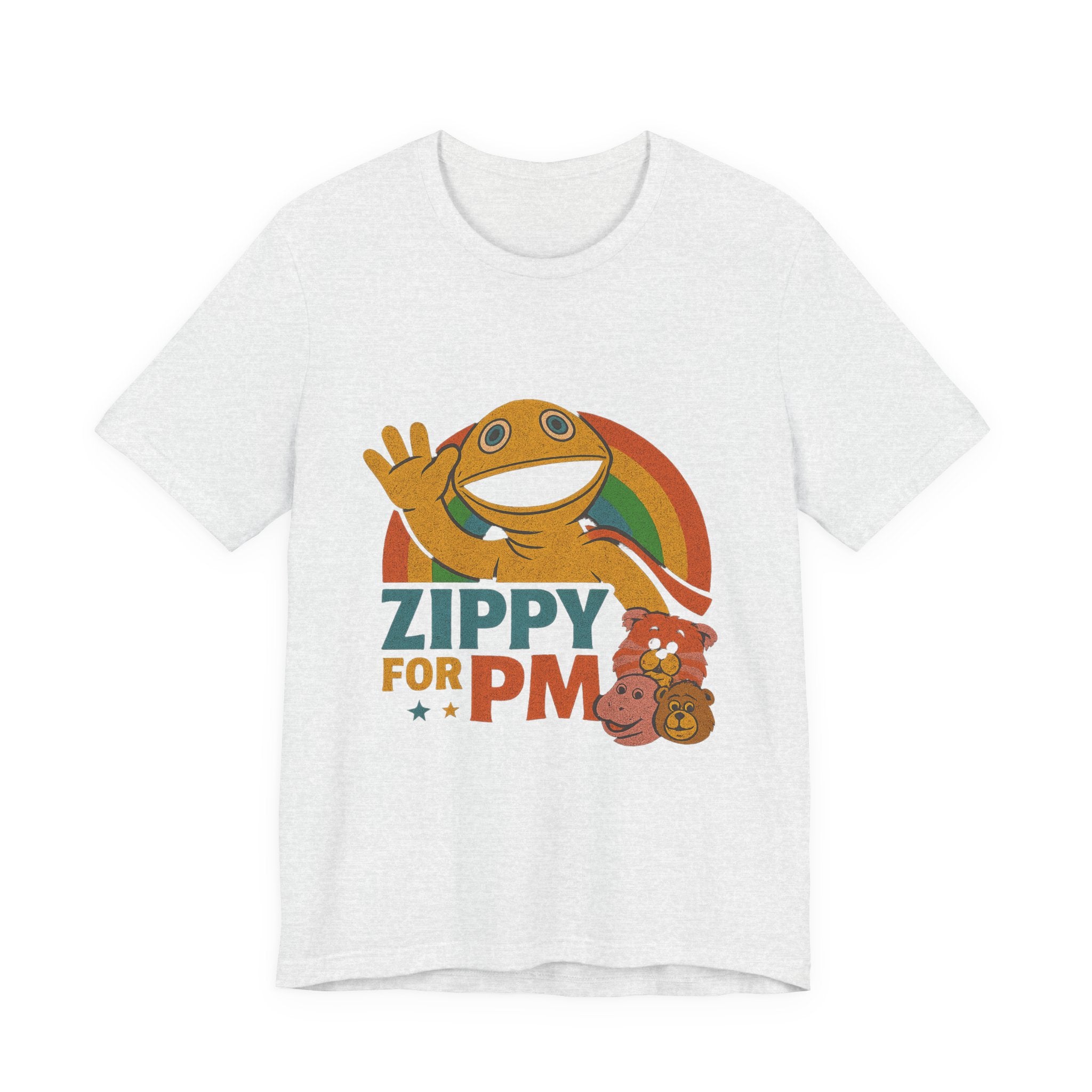 Retro Rainbow Zippy Unisex Jersey Short Sleeve Tee