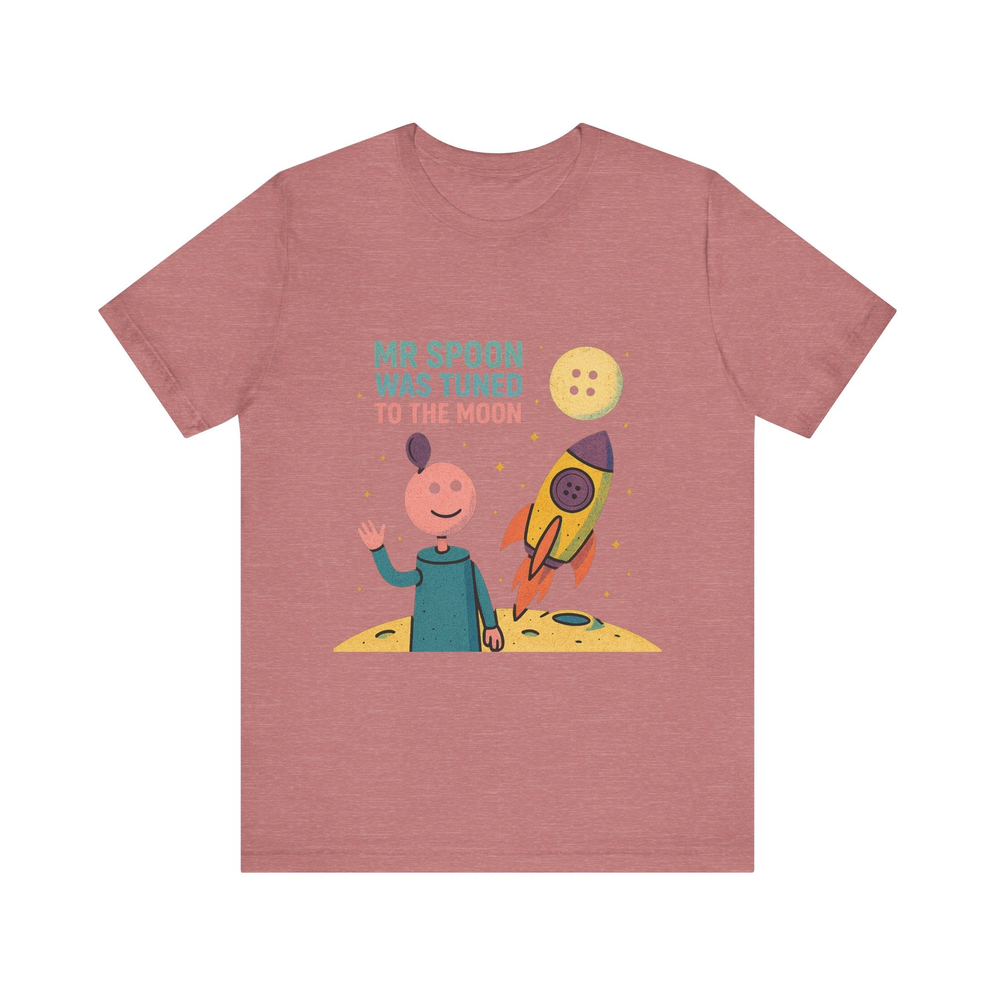 Retro Button Moon Unisex Jersey Short Sleeve Tee