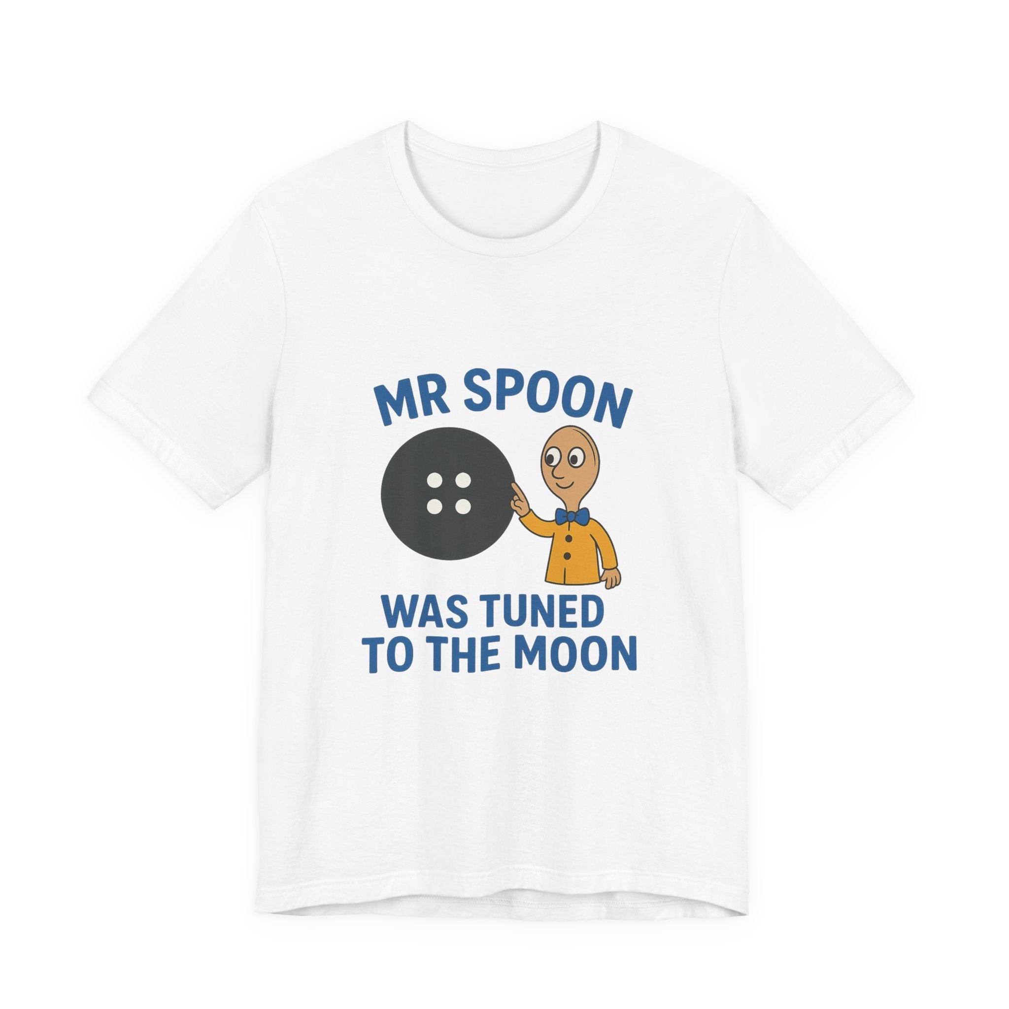 Retro Button Moon Unisex Jersey Short Sleeve Tee