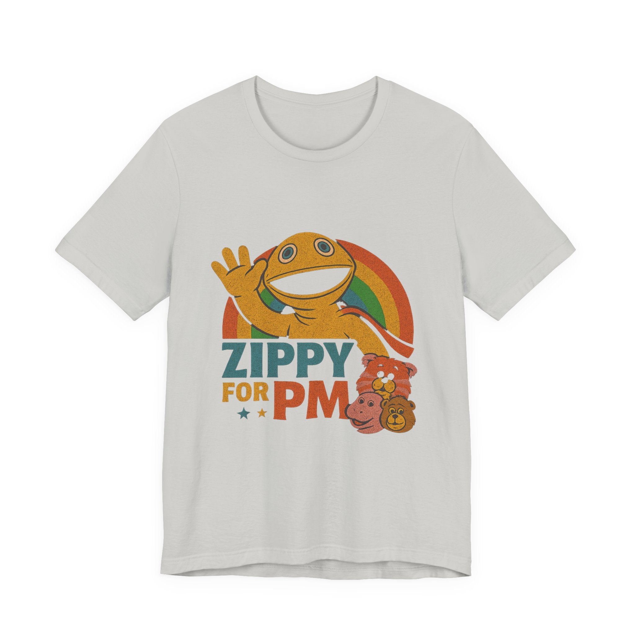 Retro Rainbow Zippy Unisex Jersey Short Sleeve Tee