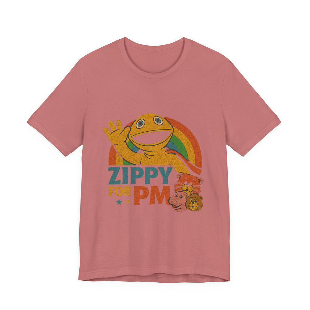 Retro Rainbow Zippy Unisex Jersey Short Sleeve Tee