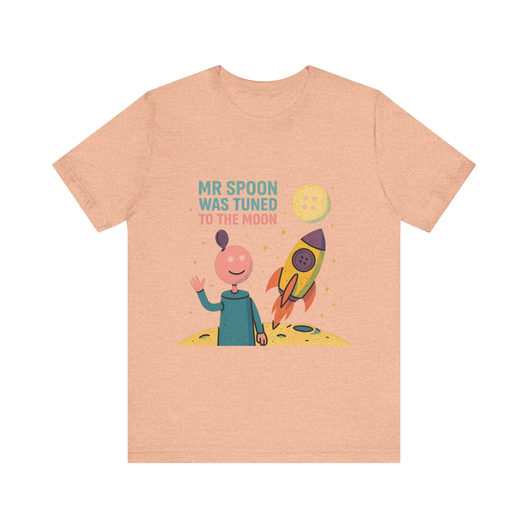Retro Button Moon Unisex Jersey Short Sleeve Tee