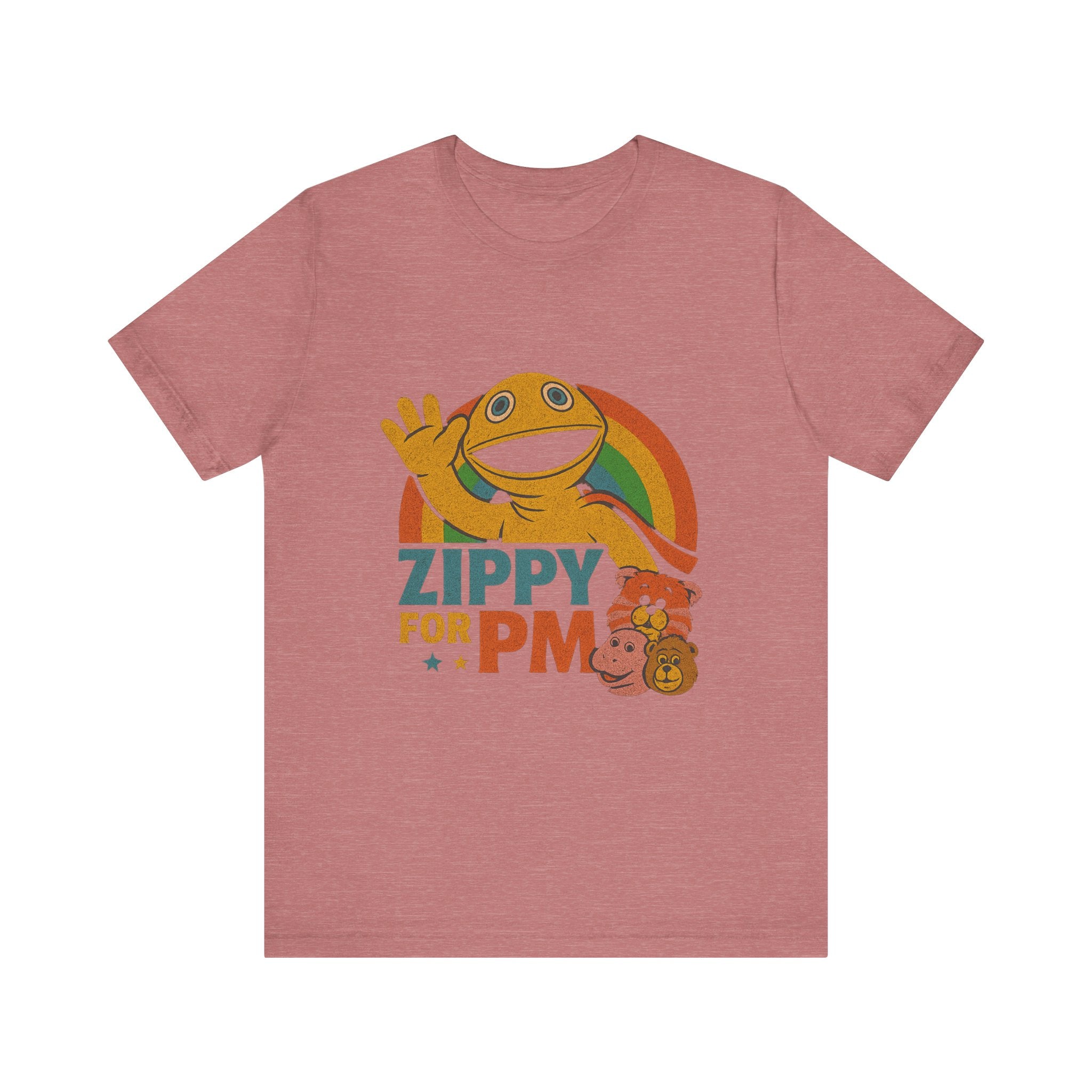 Retro Rainbow Zippy Unisex Jersey Short Sleeve Tee