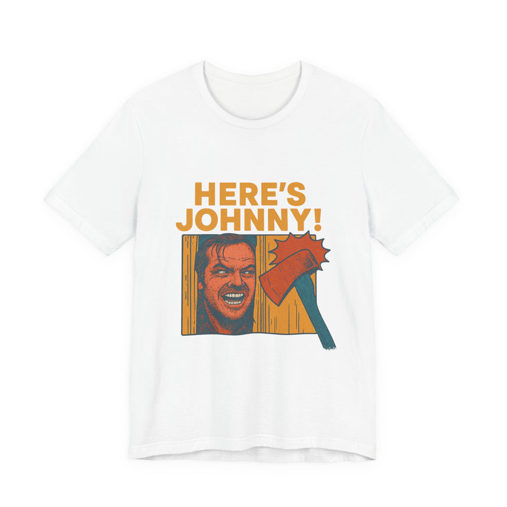 Here's Johnny! Horror Movie Tee — Retro Shining Axe Graphic T-Shirt