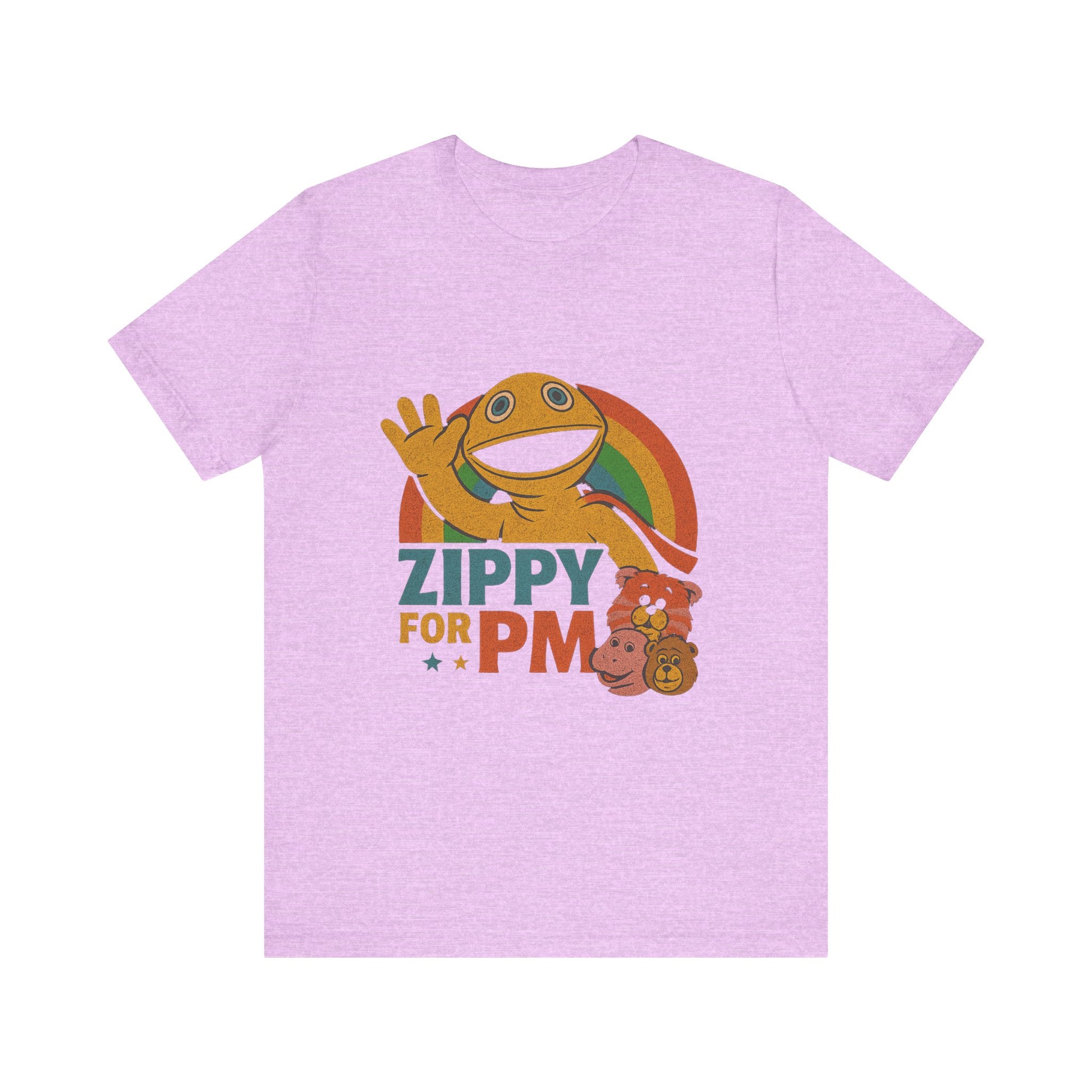 Retro Rainbow Zippy Unisex Jersey Short Sleeve Tee