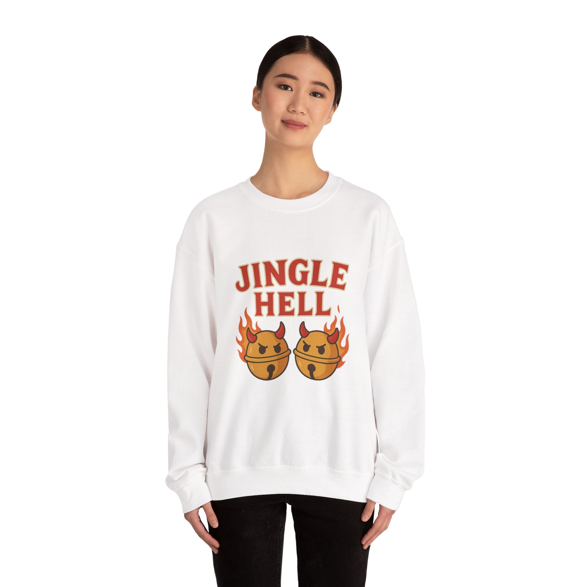 Jingle Hell Christmas Sweatshirt – Funny Devil Bell Christmas Pullover