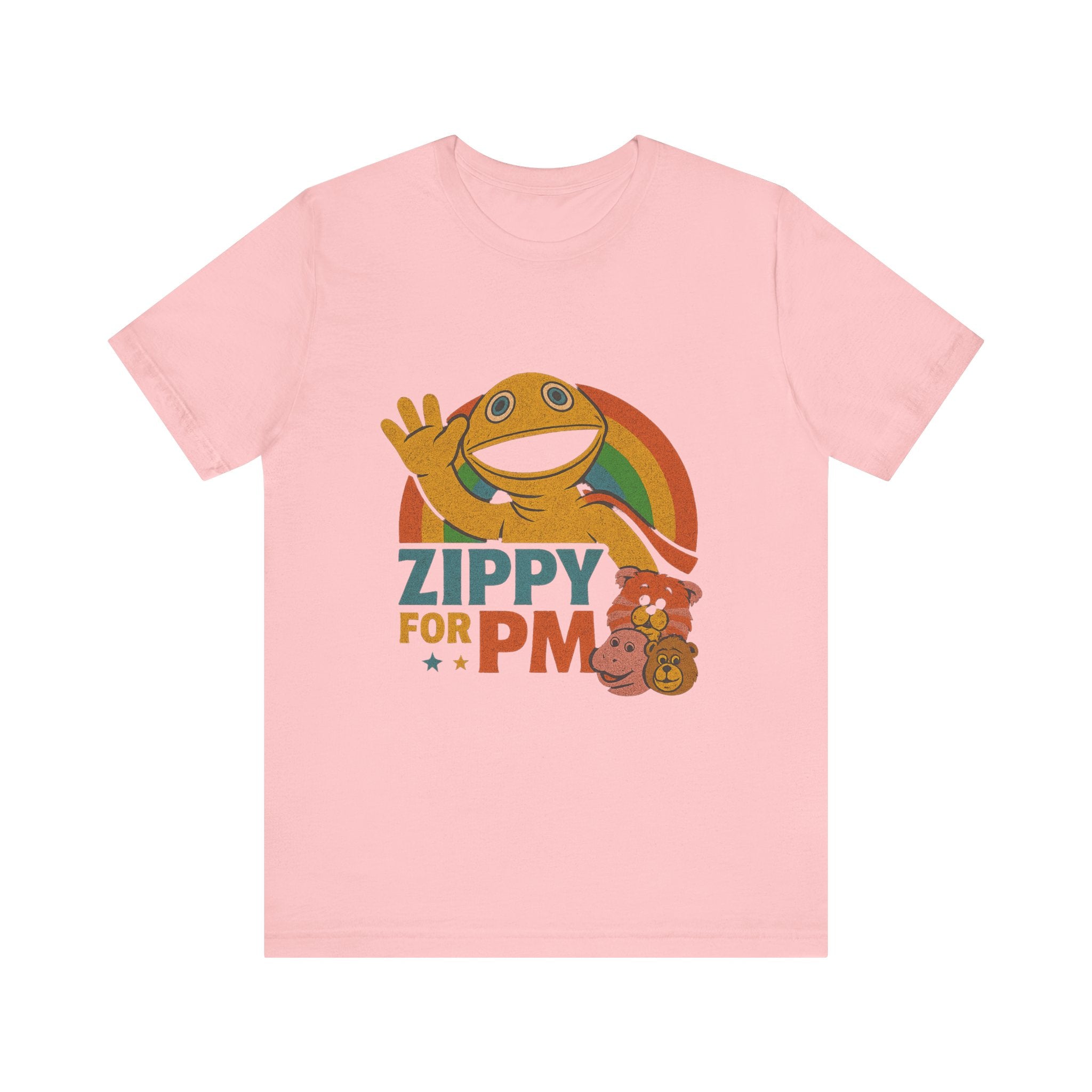 Retro Rainbow Zippy Unisex Jersey Short Sleeve Tee