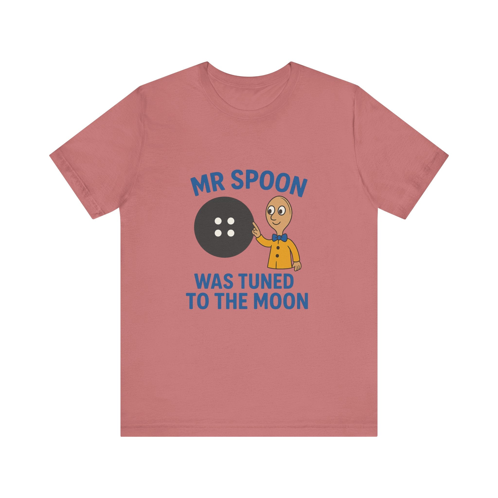 Retro Button Moon Unisex Jersey Short Sleeve Tee