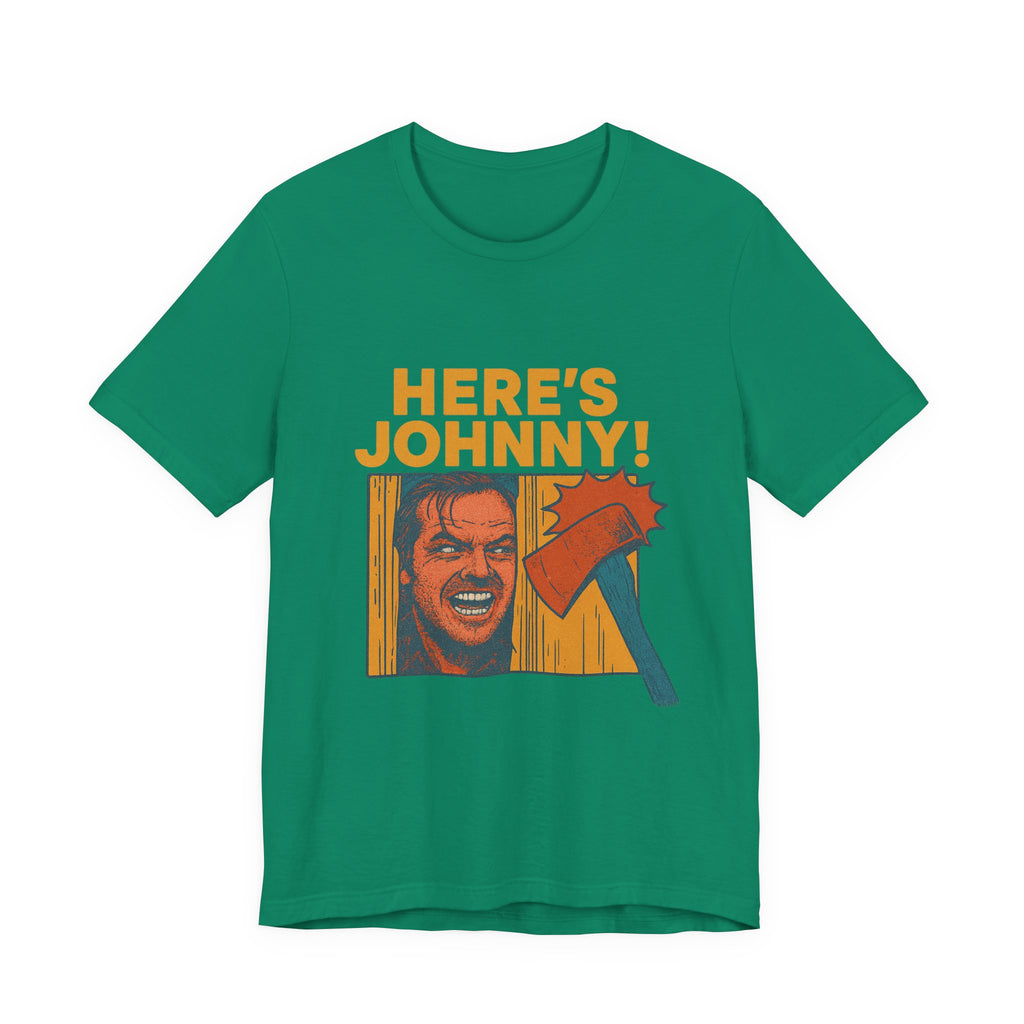 Here's Johnny! Horror Movie Tee — Retro Shining Axe Graphic T-Shirt