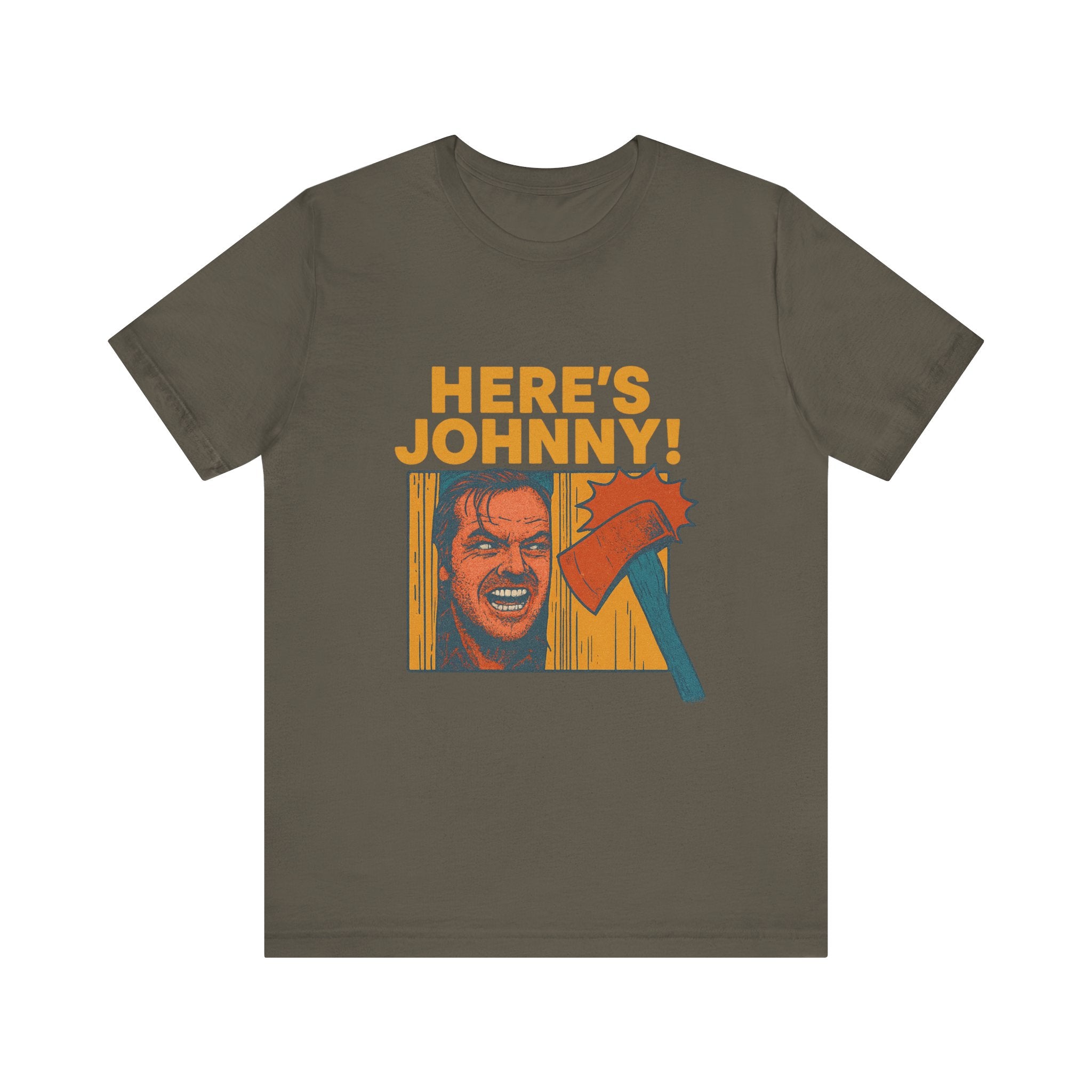 Here's Johnny! Horror Movie Tee — Retro Shining Axe Graphic T-Shirt