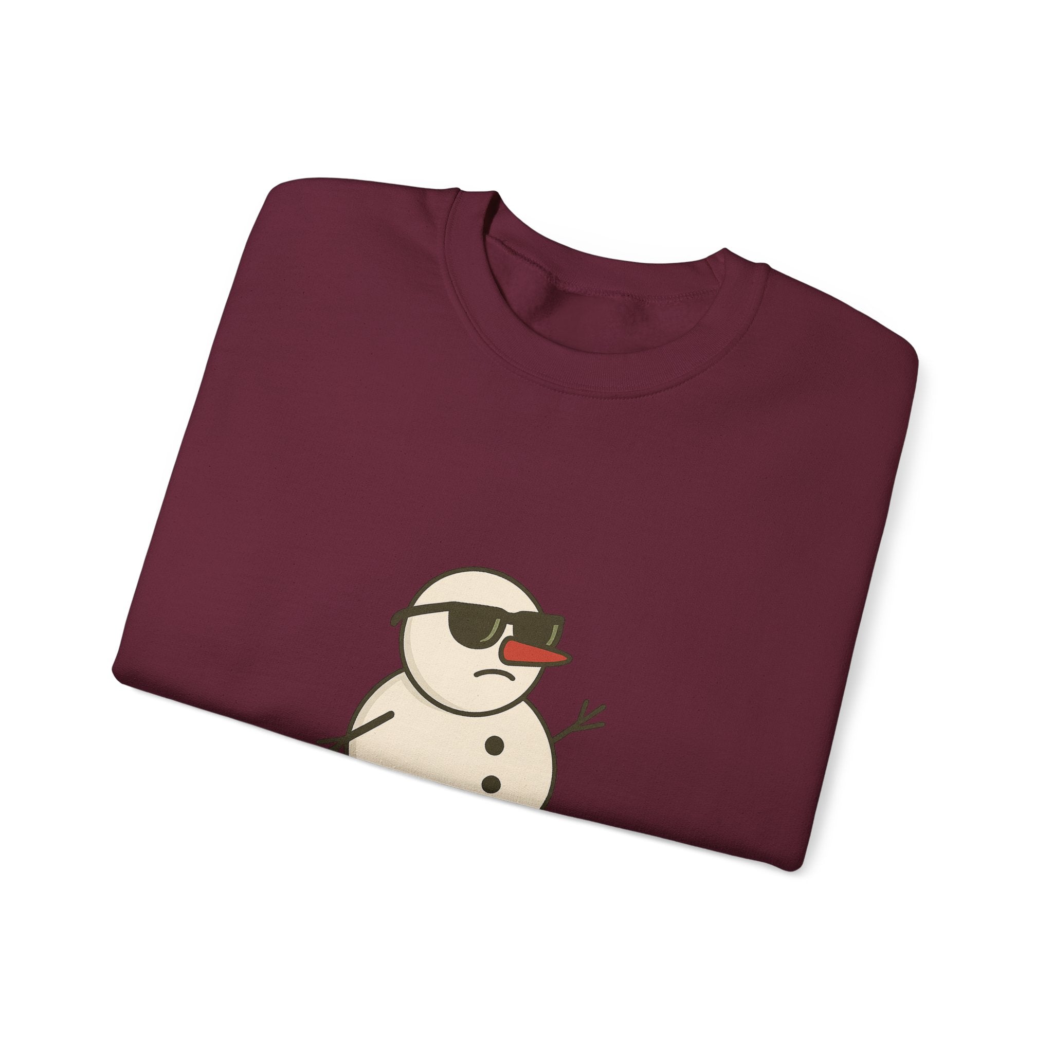 Christmas Snow Thanks Sweatshirt — Funny Grumpy Snowman Crewneck