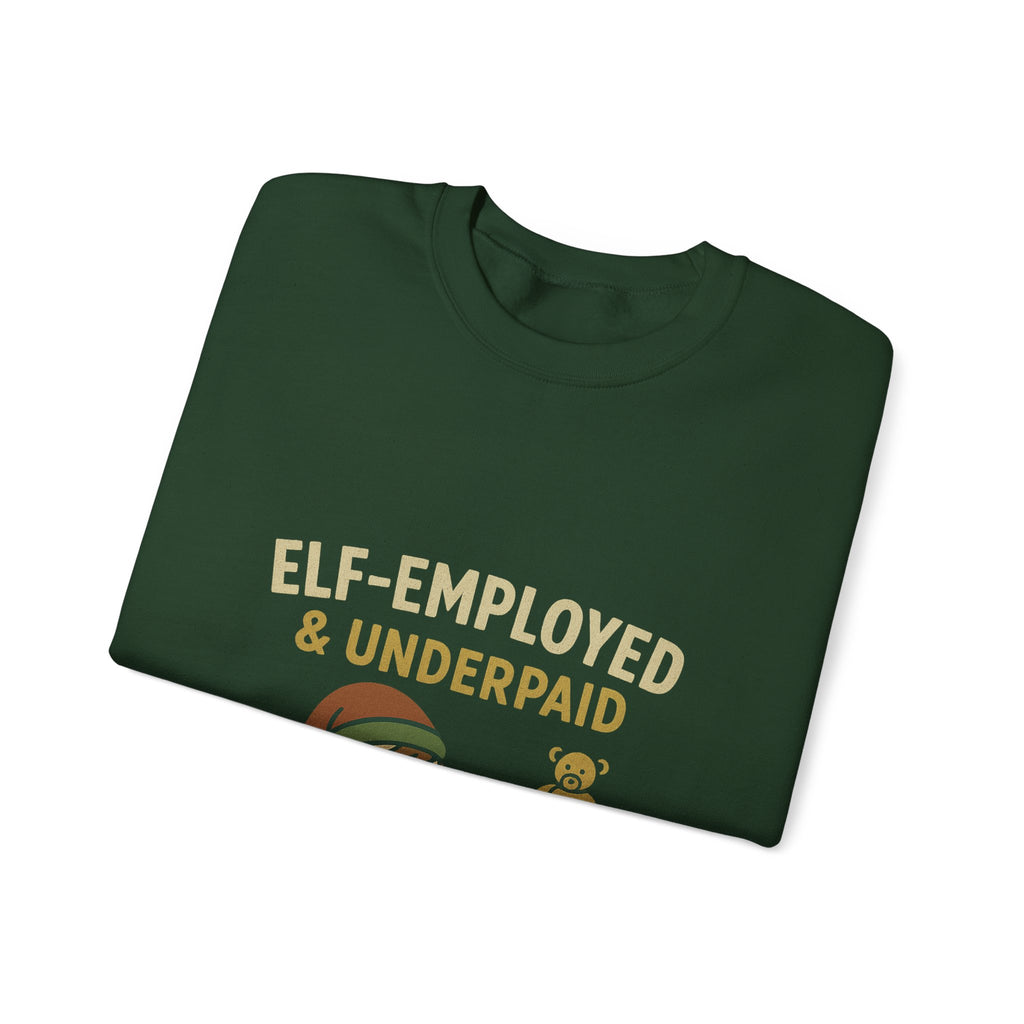 Christmas jumper "Elf-Employed & Underpaid" Holiday Graphic