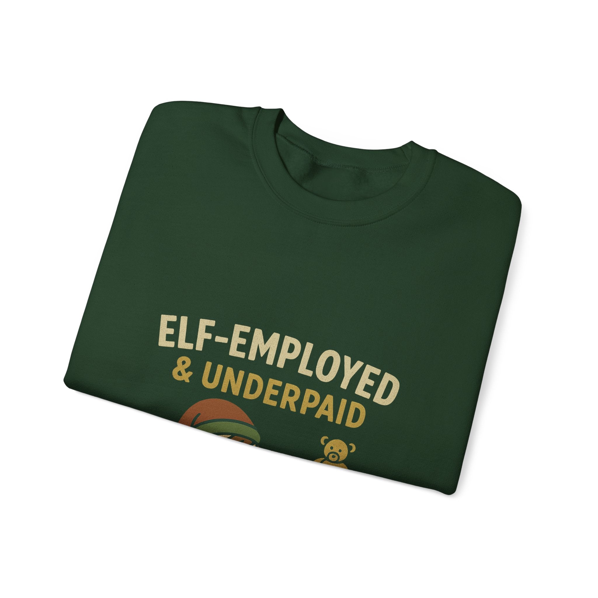 Christmas jumper "Elf-Employed & Underpaid" Holiday Graphic