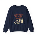Christmas Sweatshirt — "Silent Night? Not In This House." Family Nativity Holiday Crewneck
