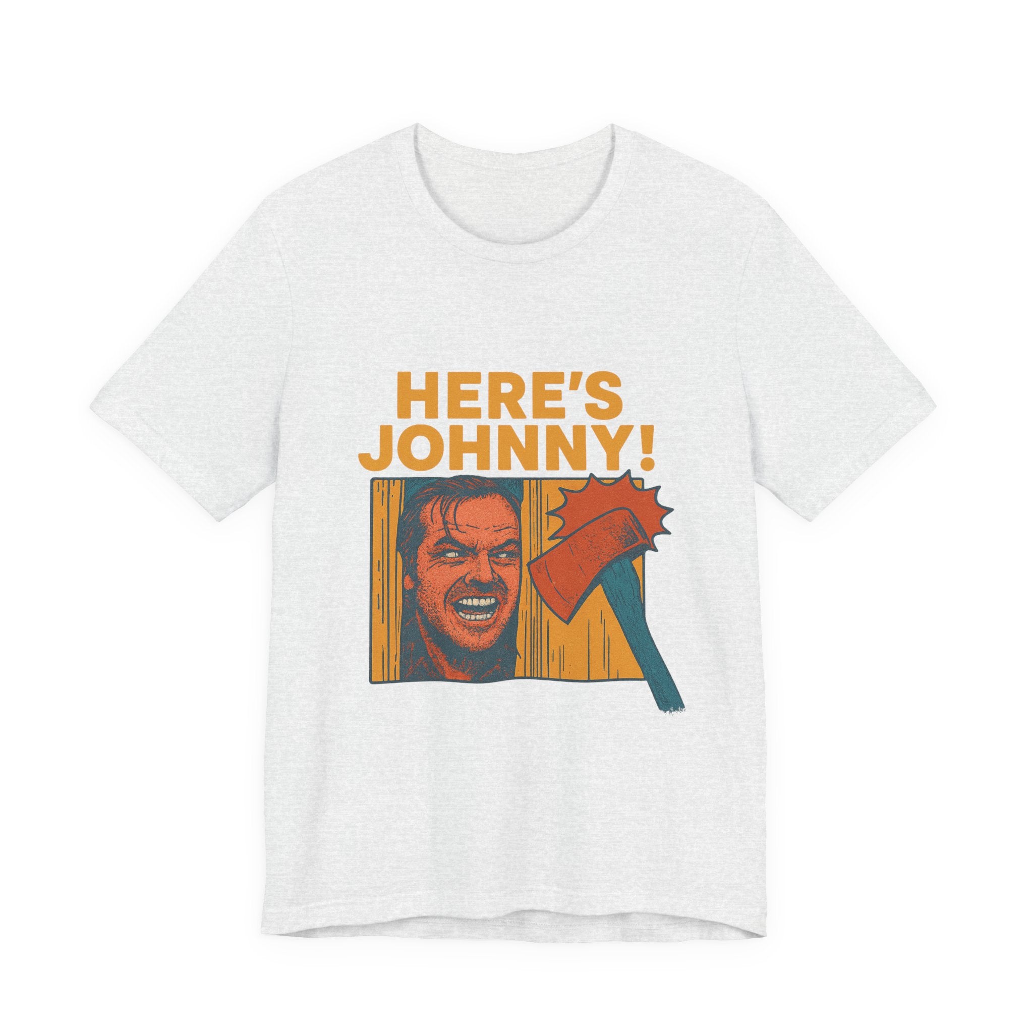 Here's Johnny! Horror Movie Tee — Retro Shining Axe Graphic T-Shirt