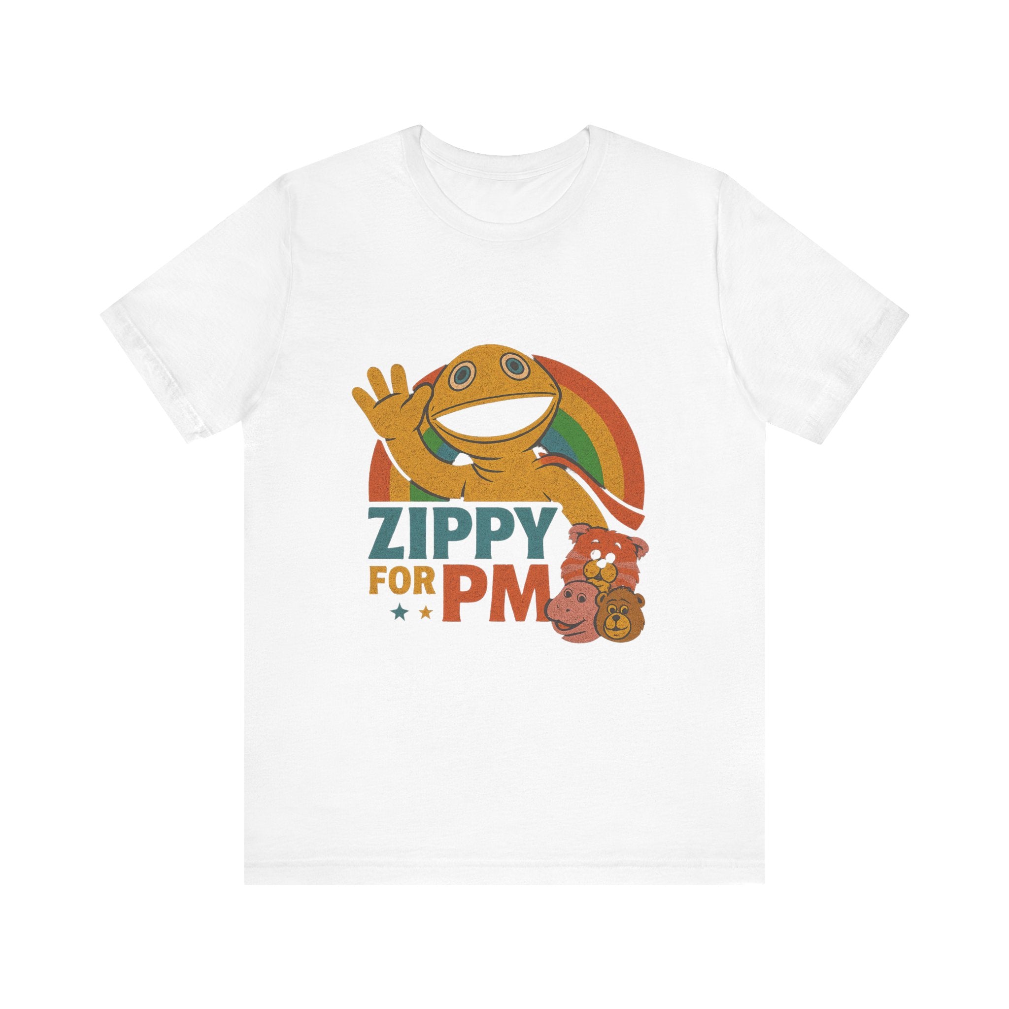 Retro Rainbow Zippy Unisex Jersey Short Sleeve Tee