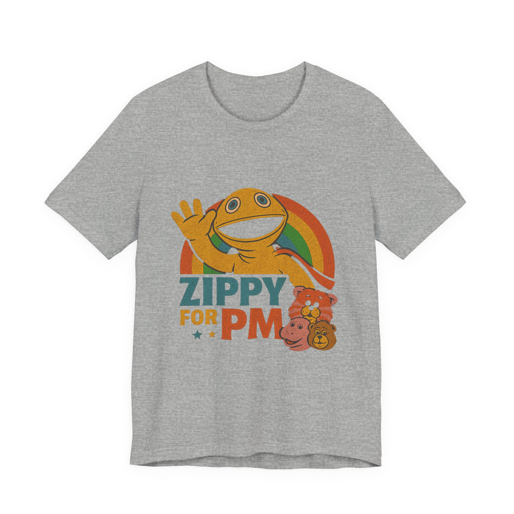 Retro Rainbow Zippy Unisex Jersey Short Sleeve Tee
